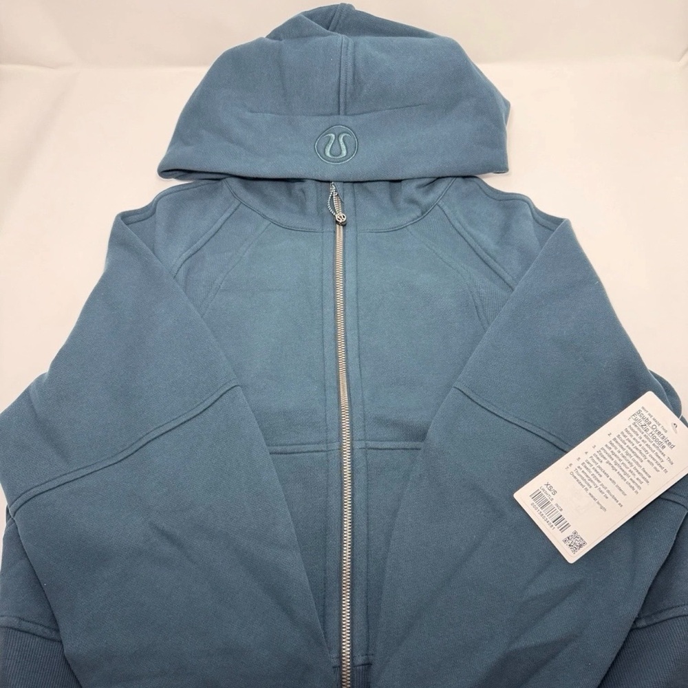 NWT Lululemon Scuba Oversized Full Zip Hoodie Indochine Blue Size XS/S